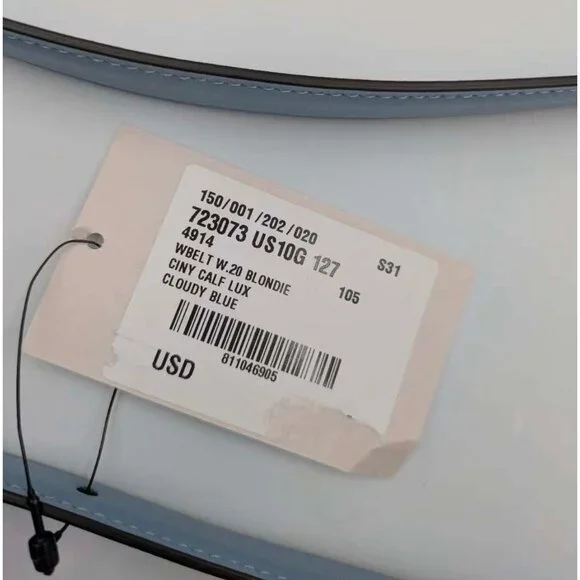Gucci Women’s Blondie Ciny Interlocking Buckle Leather Belt Cloudy Blue 105cm 72 Gucci Women main image 4